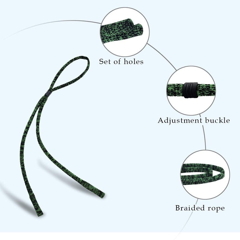 HALF CRESCEN Glasses Strap (Pack of 6) Glasses Holder, Soft Elastic Nylon Sunglass Strap for Men Women - Image 4